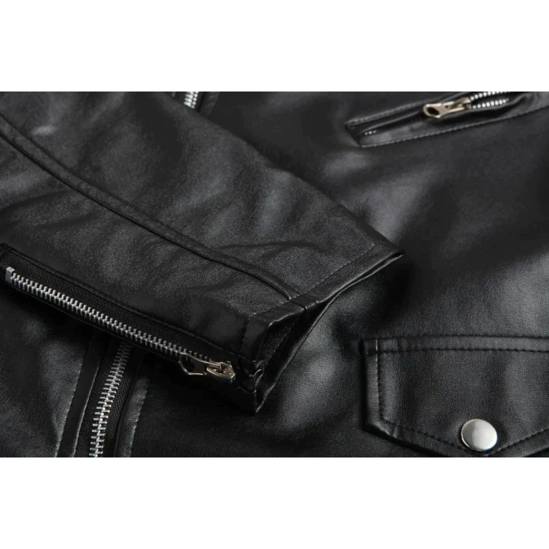 Veste homme ceinturée à col retourné, noire, du XS au 2XL