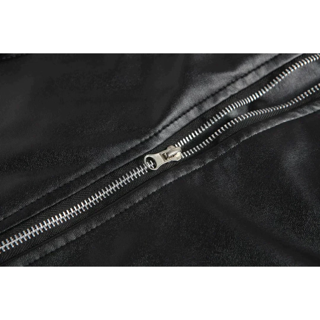 Veste homme ceinturée à col retourné, noire, du XS au 2XL