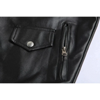 Veste homme ceinturée à col retourné, noire, du XS au 2XL