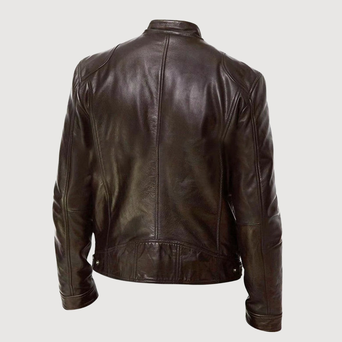 Veste homme style motard, noir, kaki ou marron, du S au 3XL