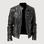 Veste homme style motard, noir, kaki ou marron, du S au 3XL, noir