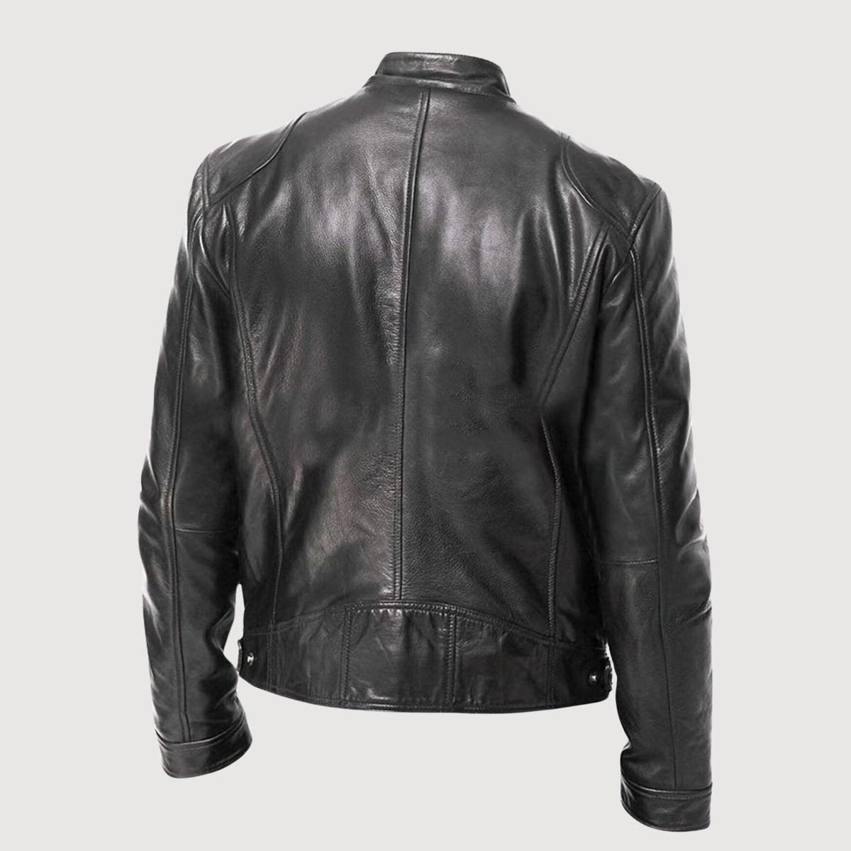Veste homme style motard, noir, kaki ou marron, du S au 3XL