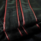 Blouson homme style urbain noir à détails rouges, du S au 3XL