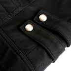 Blouson homme style urbain noir à détails rouges, du S au 3XL