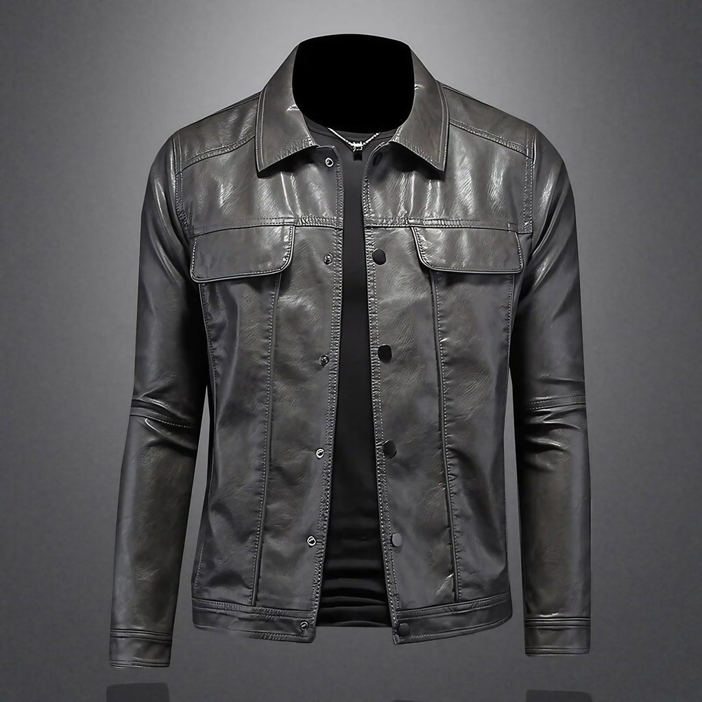Veste homme coupe ajustée mi-saison, à poches, trois coloris, gris