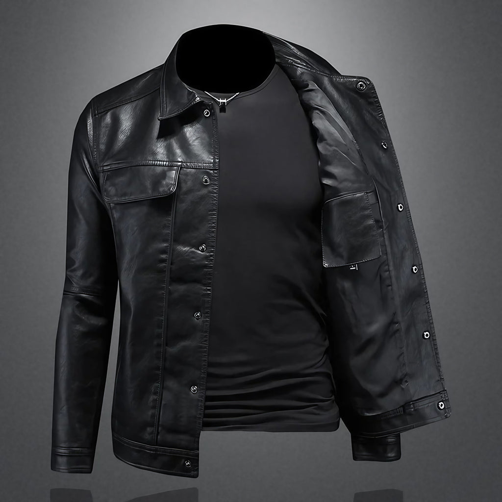 Veste homme coupe ajustée mi-saison, à poches, trois coloris, noir