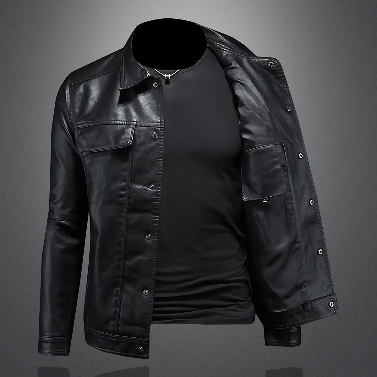 Veste homme coupe ajustée mi-saison, à poches, trois coloris, noir