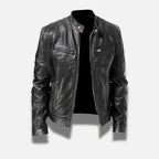 Veste homme ajustée en matière souple, noir, kaki ou marron, noir
