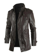 Veste homme classique, noir ou marron, du L au 4XL, marron foncé