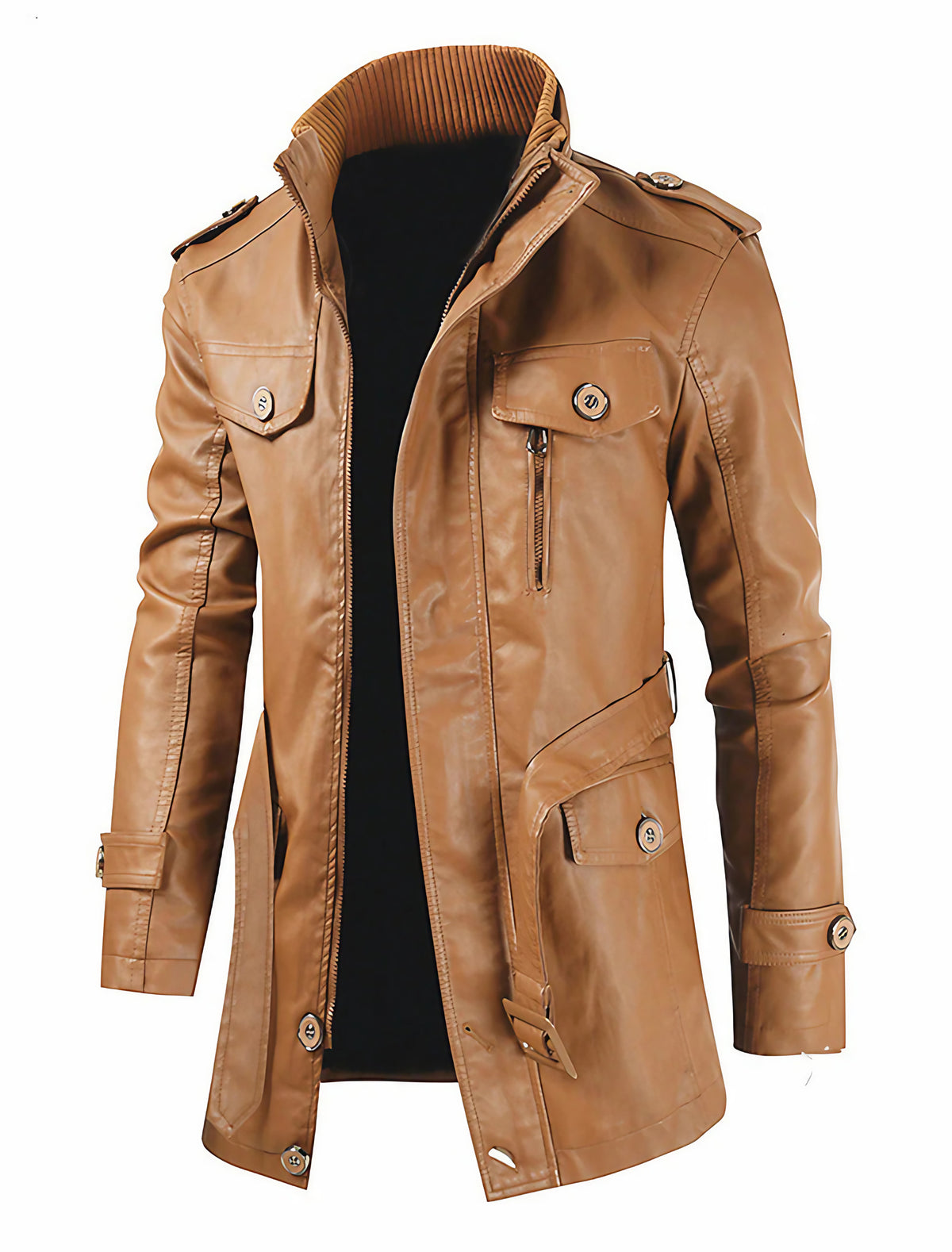 Veste homme classique, noir ou marron, du L au 4XL, noir