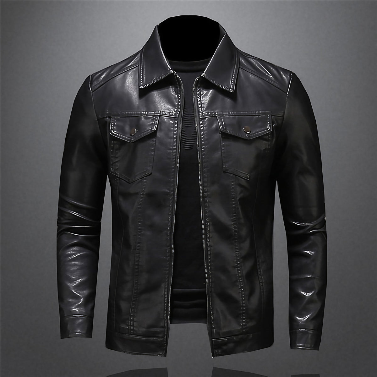 Veste homme noire coupe classique, du M au 5XL, noir