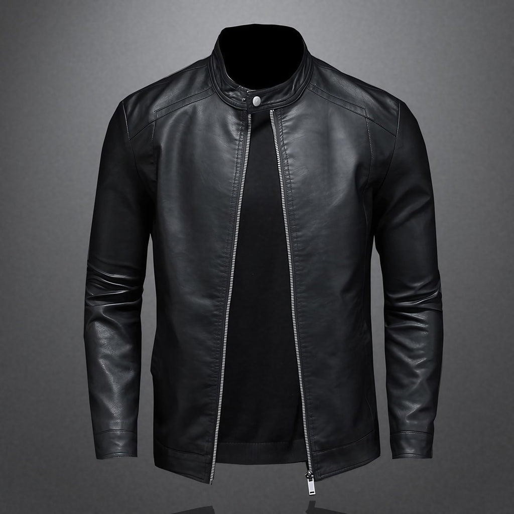 Veste homme noire à poches zippées, coupe sobre, du S au 3XL, noir