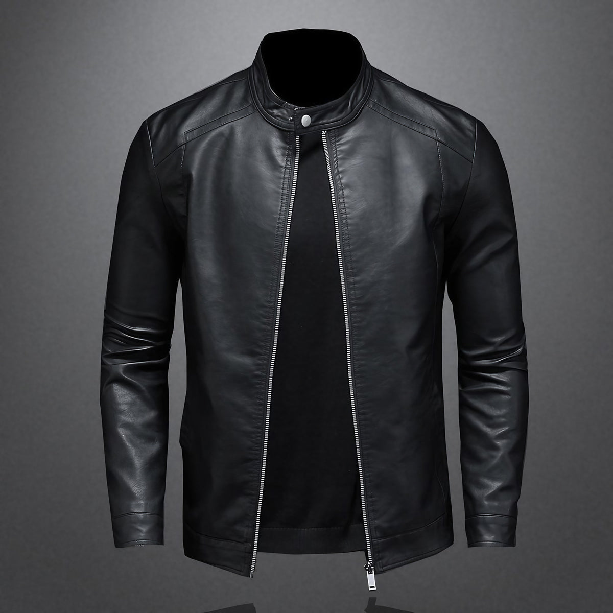 Veste homme noire à poches zippées, coupe sobre, du S au 3XL, noir