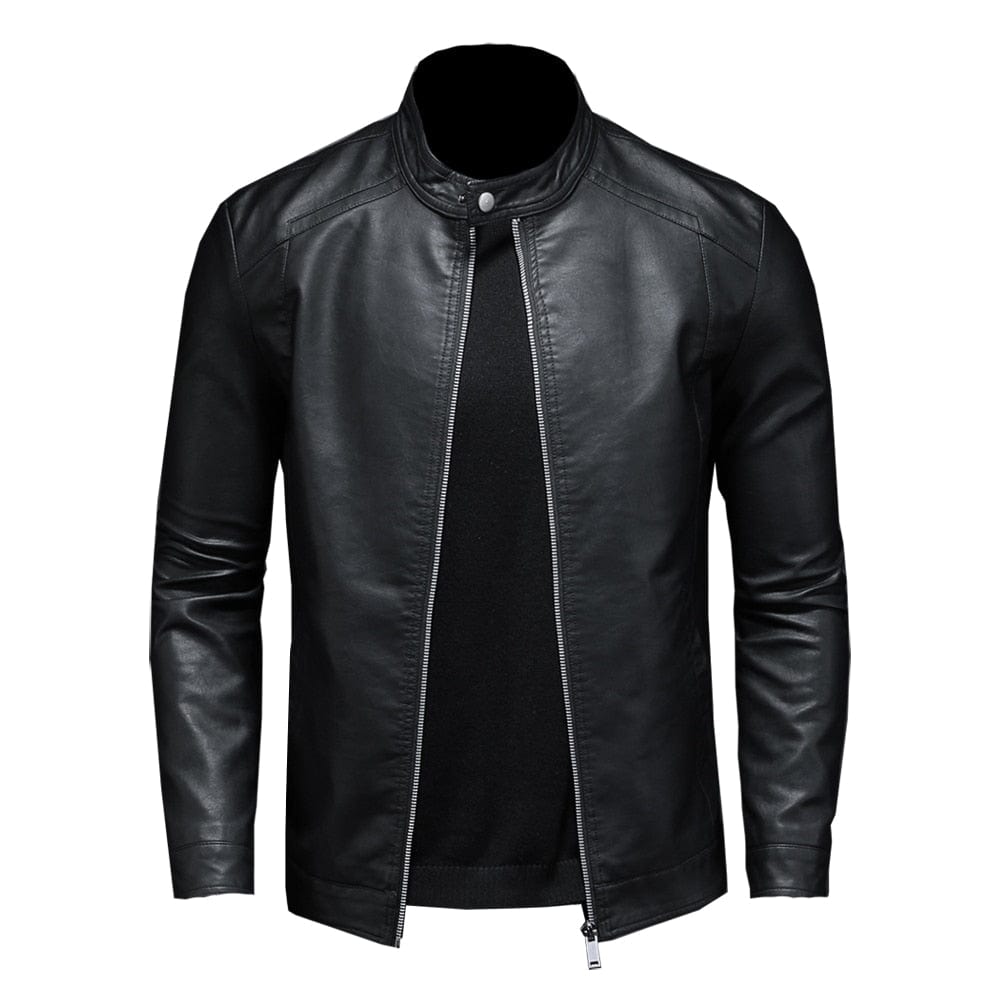 Veste homme noire à poches zippées, coupe sobre, du S au 3XL