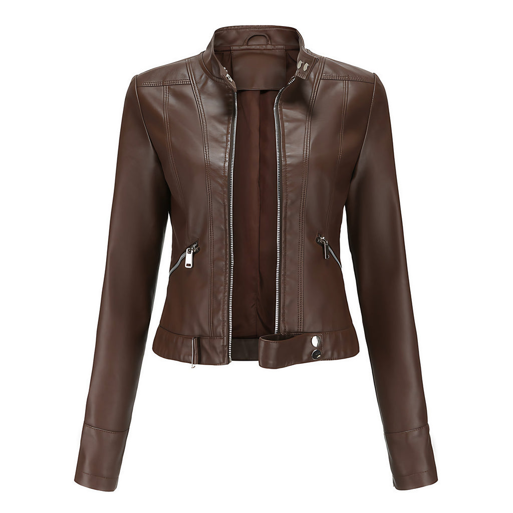Veste femme chic, six coloris, du S au 3XL, marron