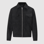 Veste homme cintrée à fermeture zippée, gris ou noir