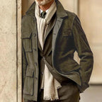 Veste homme coupe ajustée à poches, quatre coloris, du XS au 3XL, vert armée