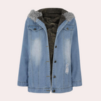 Veste en jean femme, coupe légèrement ample, quatre coloris