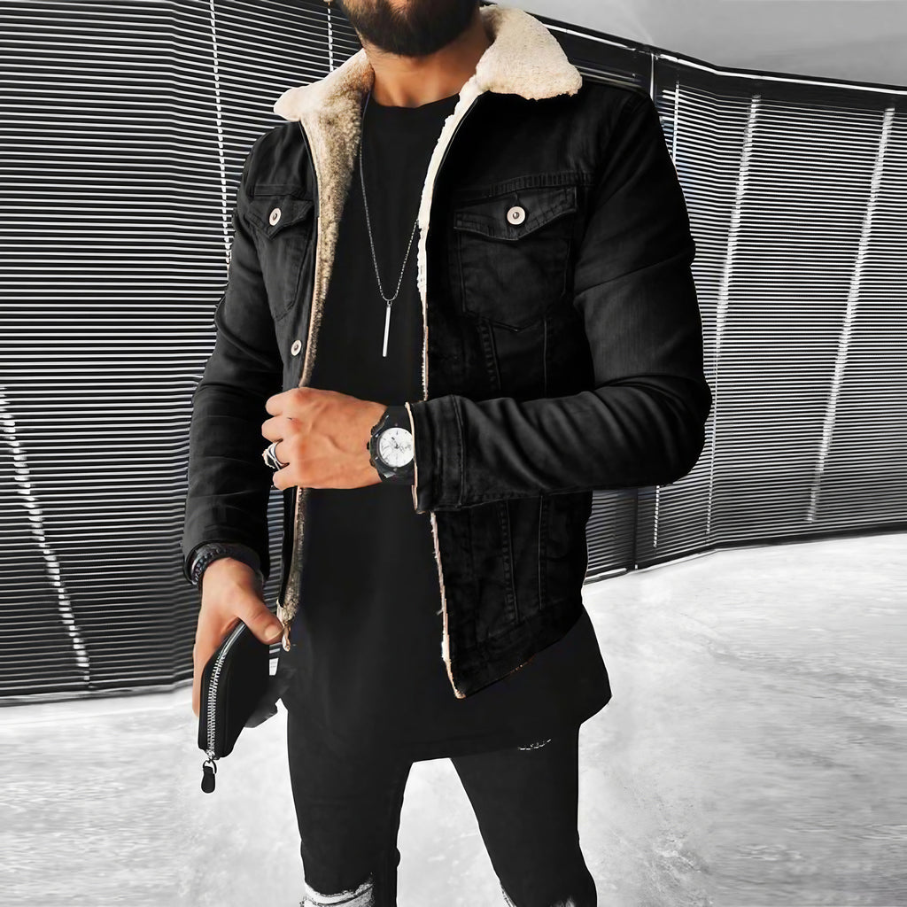 Veste en jean homme, noir, bleu ou bleu foncé, du S au 2XL
