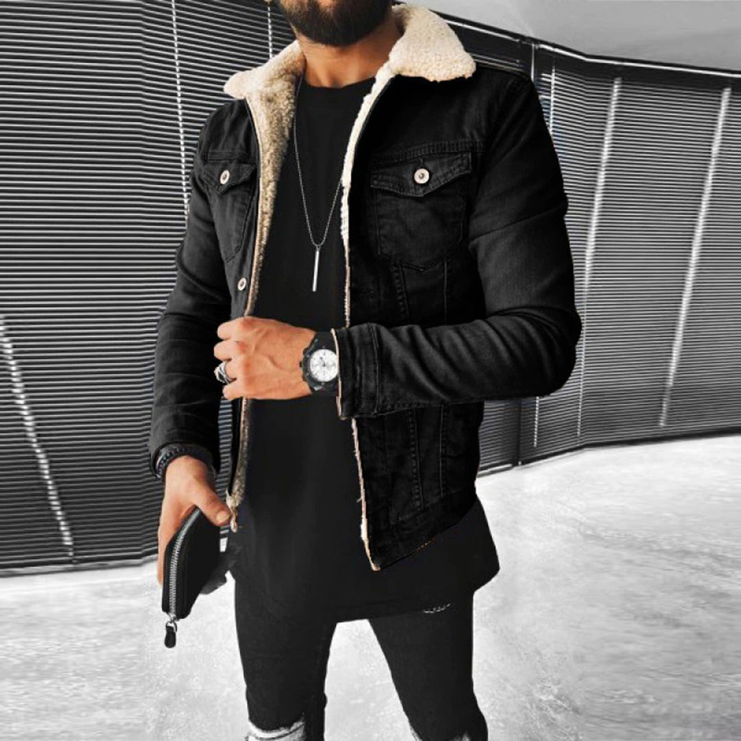 Veste en jean homme, noir, bleu ou bleu foncé, du S au 2XL