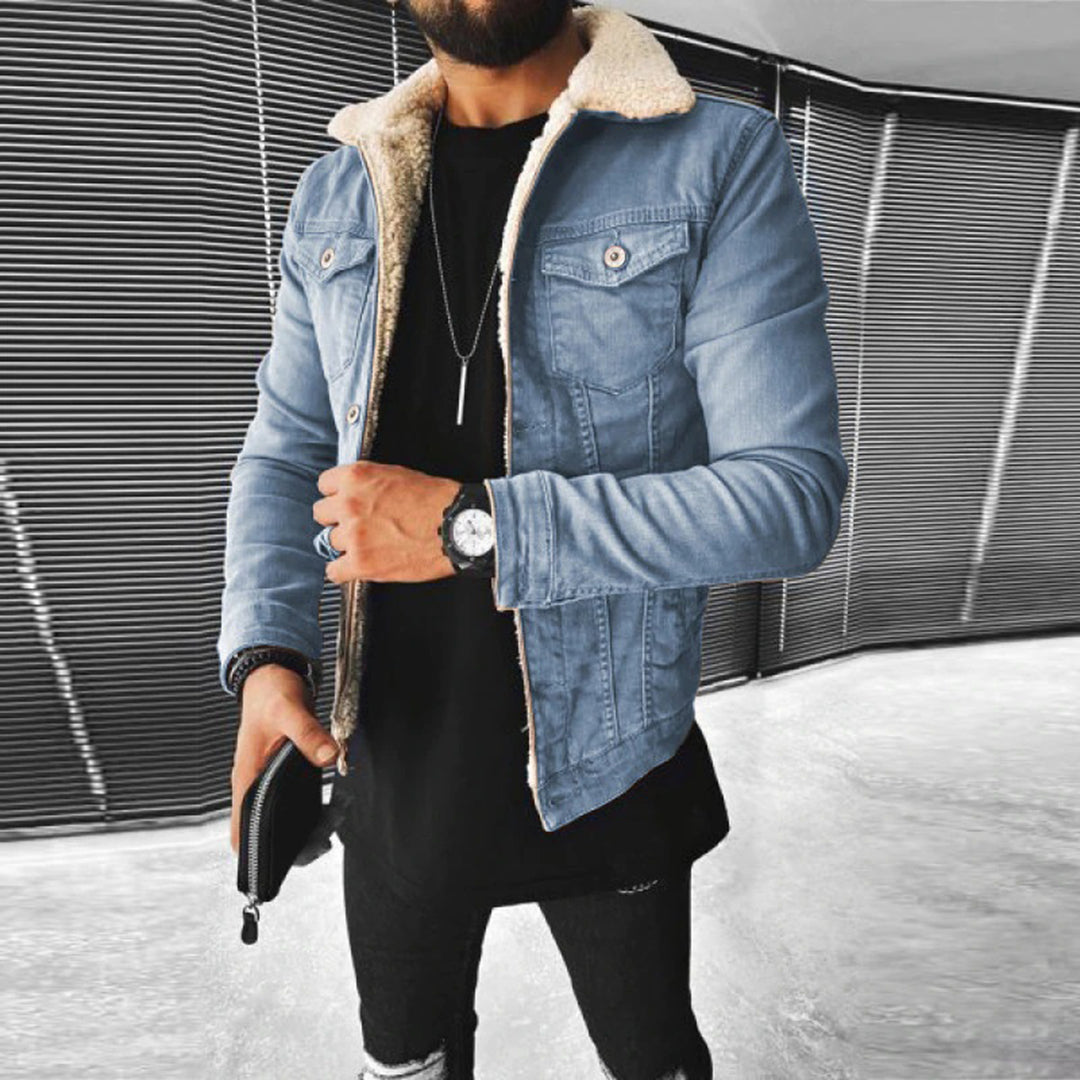 Veste en jean homme, noir, bleu ou bleu foncé, du S au 2XL