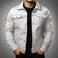 Veste en jean homme, quatre coloris, du M au 3XL, blanc