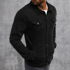 Veste en jean homme coupe slim, coutures contrastées, cinq coloris