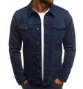 Veste en jean homme décontractée, six coloris, du S au 3XL, bleu foncé