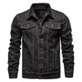 Veste en jean homme coupe décontractée, noir ou bleu, noir