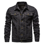 Veste en jean homme coupe décontractée, noir ou bleu, noir
