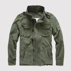 Veste en jean homme rétro, multipoches, cinq coloris, vert armée