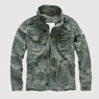 Veste en jean homme rétro, multipoches, cinq coloris, vert