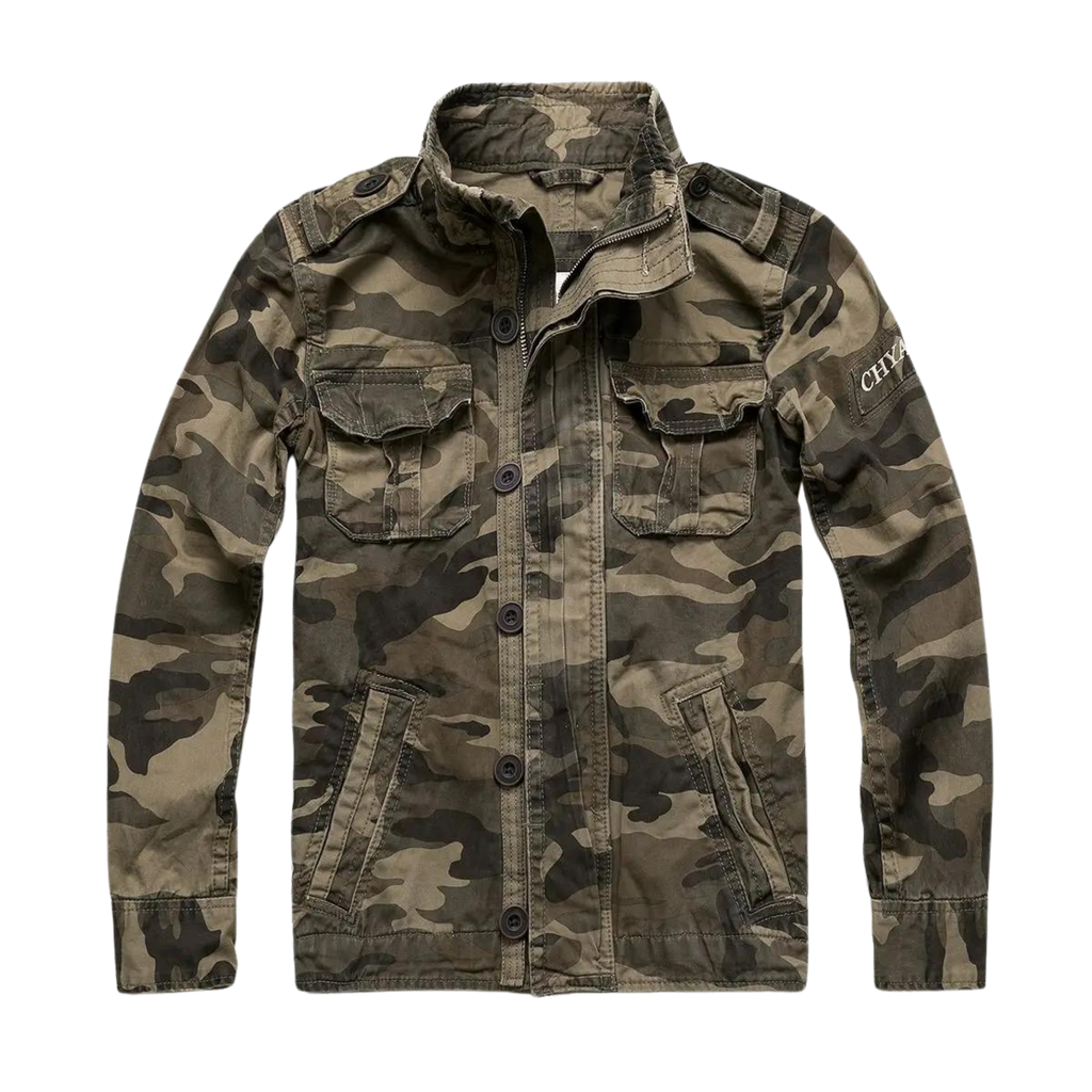 Veste en jean homme rétro, multipoches, cinq coloris, marron