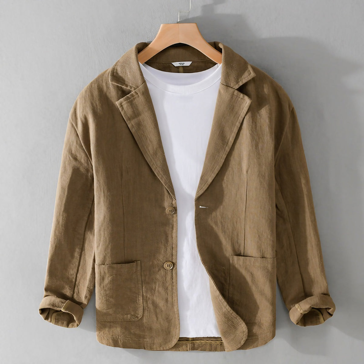 Veste décontractée homme légère, sept coloris, du XS au 2XL, marron