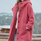 Veste femme épaisse en tweed, cintrée et zippée, rose