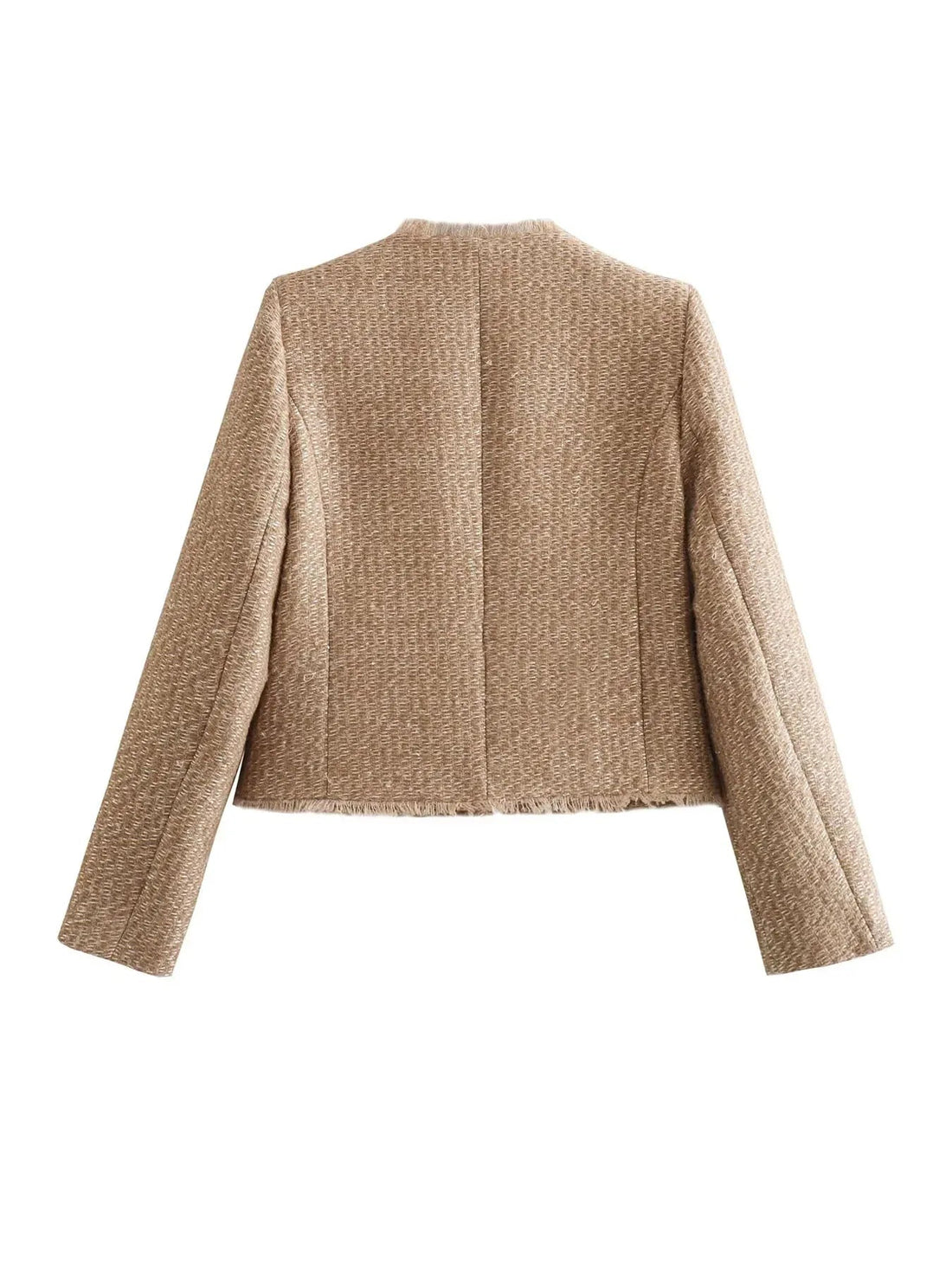 Veste femme beige structurée à boutonnage devant, du XS au L
