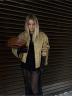 Veste à paillettes dorée femme, du S au L