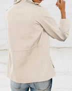 Veste femme à quatre poches, noir, beige ou vert, du S au 3XL