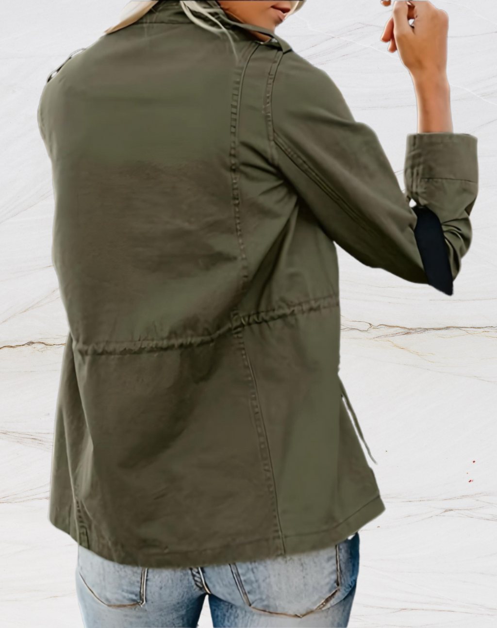 Veste femme à quatre poches, noir, beige ou vert, du S au 3XL