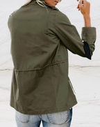 Veste femme à quatre poches, noir, beige ou vert, du S au 3XL
