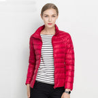 Veste légère imperméable femme à col montant, huit coloris, rouge