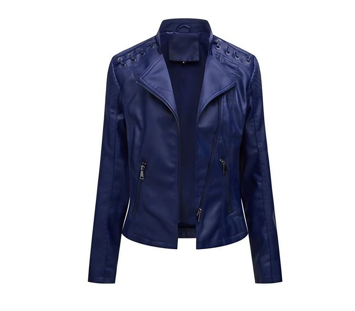 Veste femme à zip caché et coutures princesse, douze coloris, bleu marine
