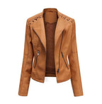 Veste femme à zip caché et coutures princesse, douze coloris, brun