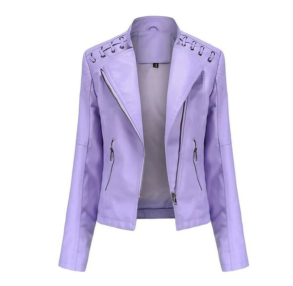 Veste femme à zip caché et coutures princesse, douze coloris, jacinthe des bois
