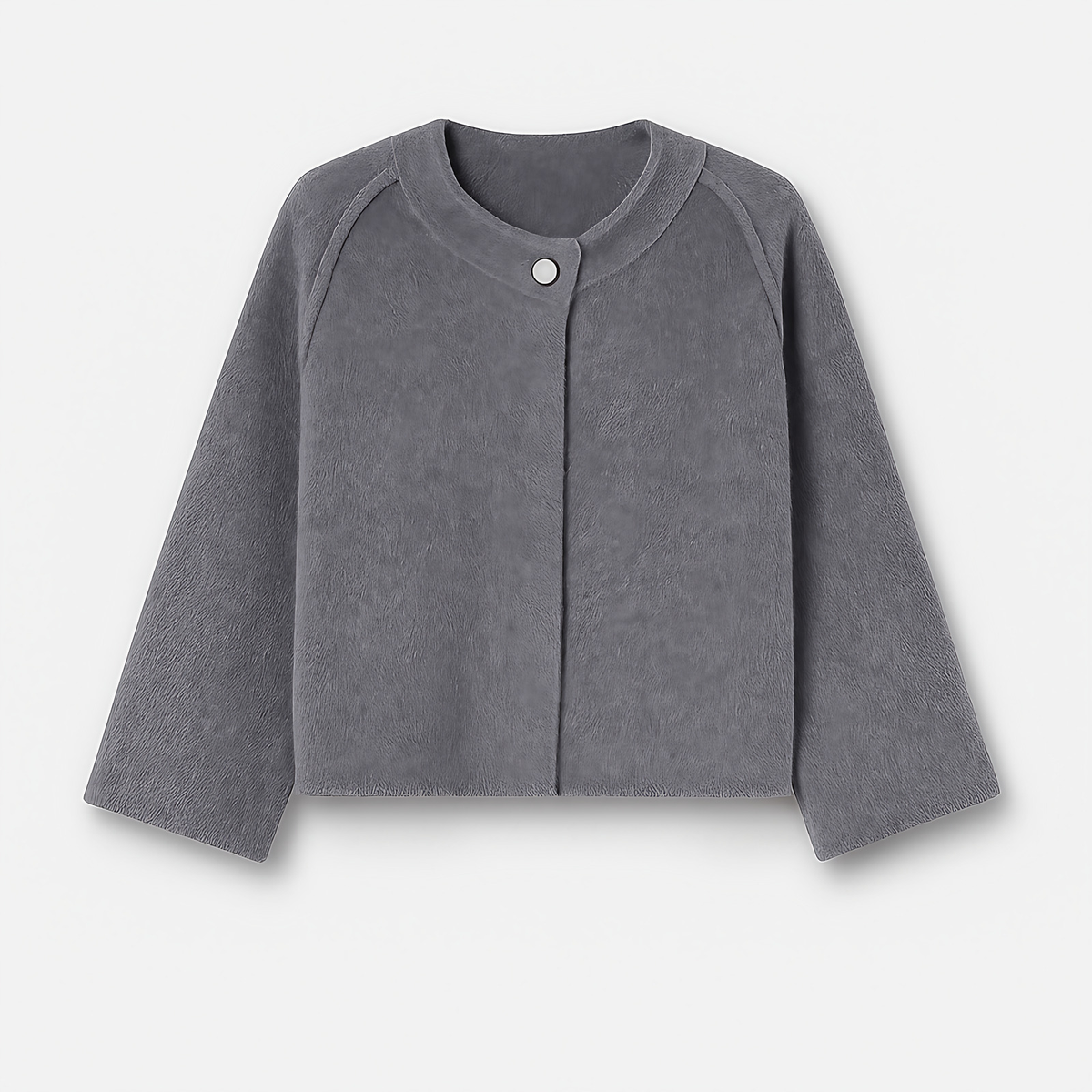 Veste courte femme ample, mi-saison, six coloris, du S au 3XL, gris