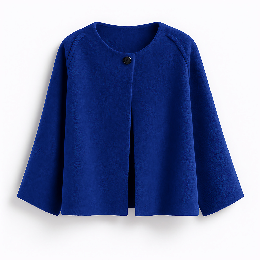 Veste courte femme ample, mi-saison, six coloris, du S au 3XL, bleu