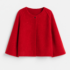 Veste courte femme ample, mi-saison, six coloris, du S au 3XL, rouge