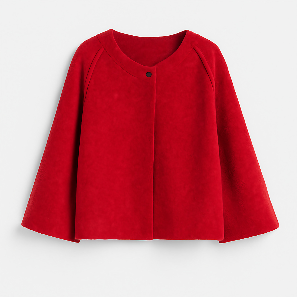 Veste courte femme ample, mi-saison, six coloris, du S au 3XL, rouge