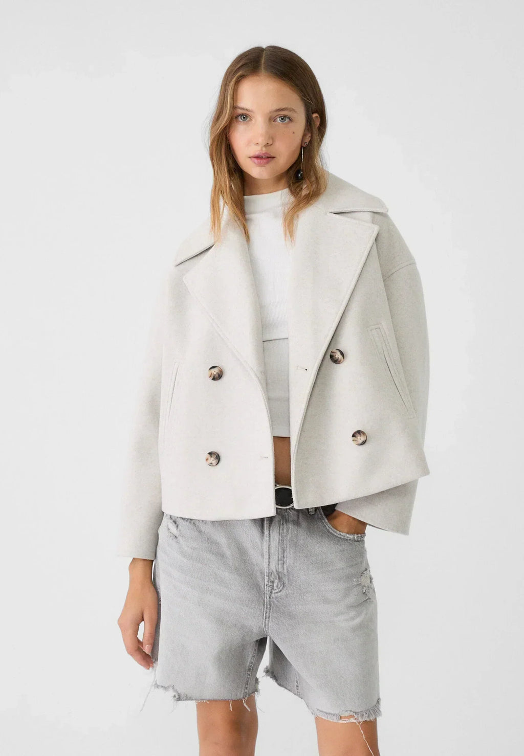 Veste courte femme à double boutonnage, du XS au 3XL
