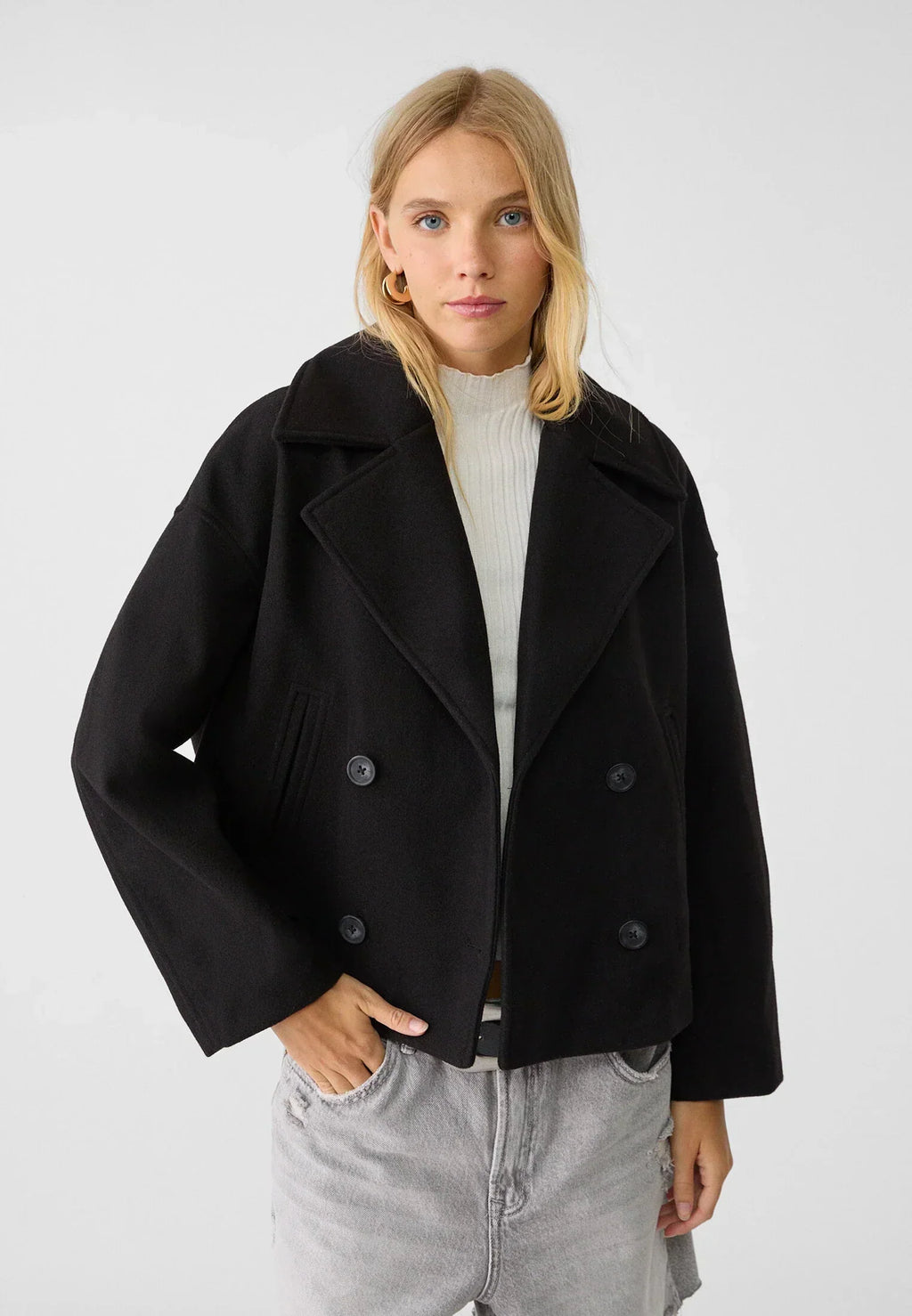 Veste courte femme à double boutonnage, du XS au 3XL